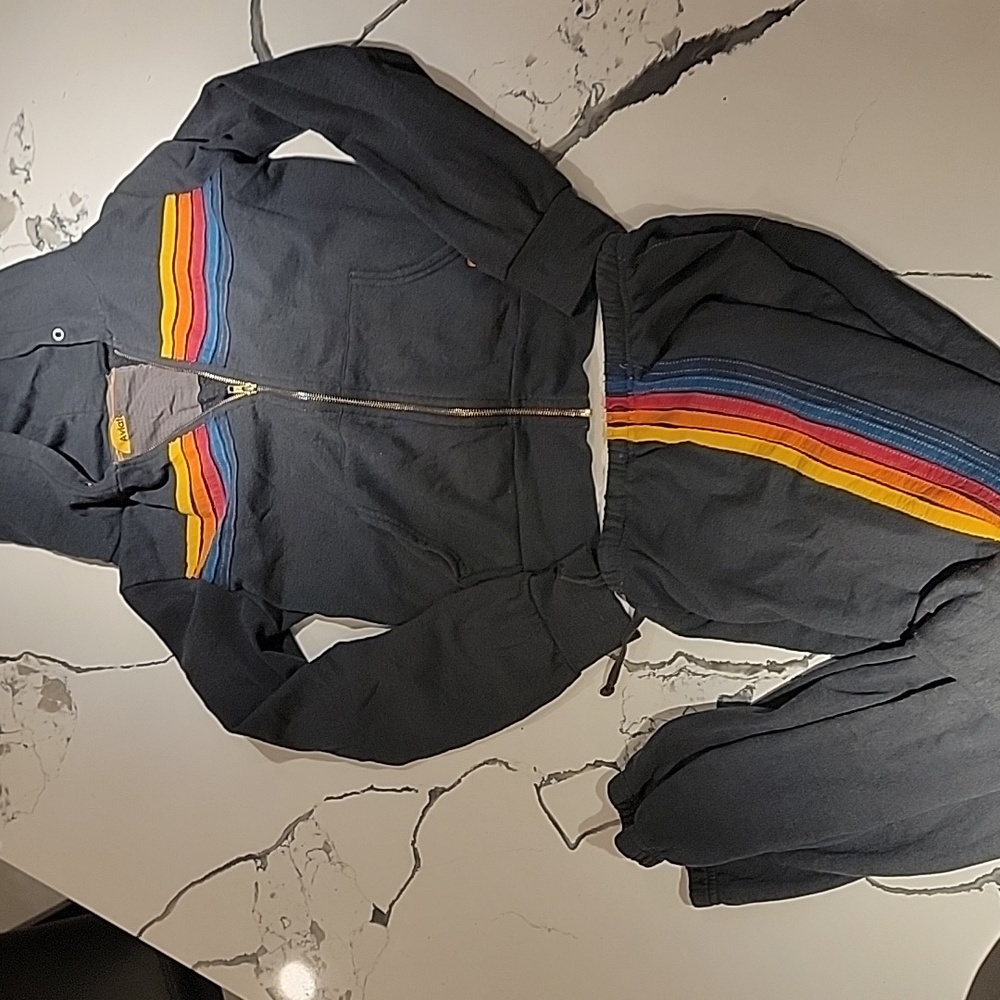 Aviator Nation Set Multi Rainow Stripes S and M